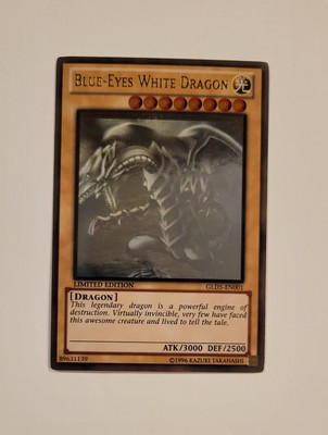 Blue Eyes White Dragon Ghost Rare GLD5 EN001 Gold Series Haunted LP-image