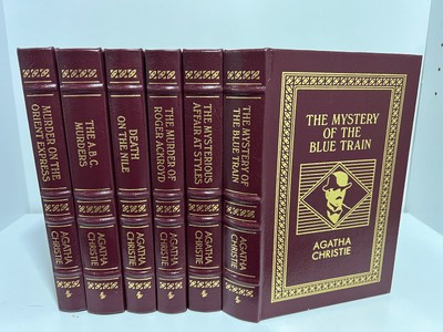 Easton Press AGATHA CHRISTIE - Hercule Poirot 6 vol set-image