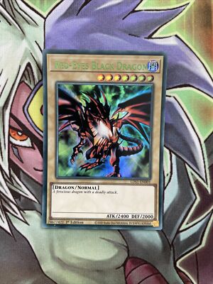 LDS1-EN001 Red-Eyes Black Dragon Green Ultra Rare 1st Edition NM Yugioh Card-image