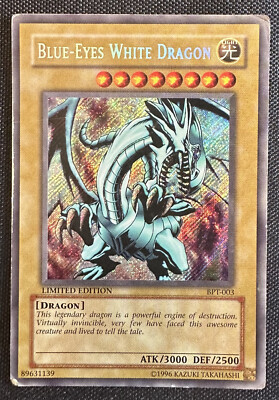 YUGIOH Blue-Eyes White Dragon BPT-003 Secret Rare Limited Edition MP-image