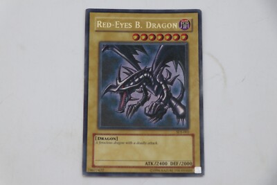 Yugioh Red-Eyes Black Dragon SDJ-001 Unlimited Edition Holo Rare Yu-Gi-Oh! EX-image