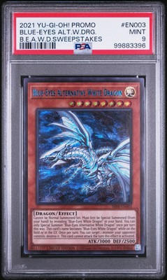 Yu-Gi-Oh PSA 9 Blue-Eyes Alternative White Dragon Sweepstakes Promo SBPR-EN003-image