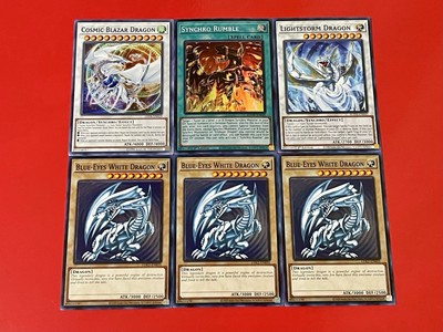 3x Blue-Eyes White Dragon SDK Art + Synchro Rumble + Cosmic Blazar | YuGiOh!-image