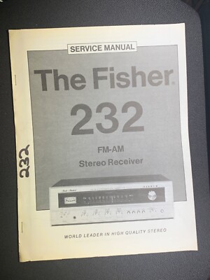 Fisher 232 Service Manual FM/AM Stereo Receiver Original-image