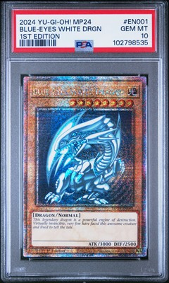 2024 YU-GI-OH! MP24-25TH ANV TIN: DUELING MIRRORS BLUE-EYES WHITE DRAGON PSA 10-image