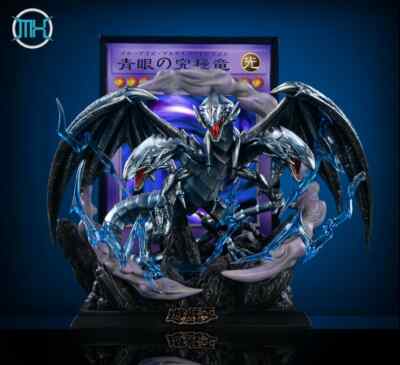 AYO MX Studio Duel Yu-Gi-Oh​ Blue-Eyes White Dragon Resin Statue In Stock-image