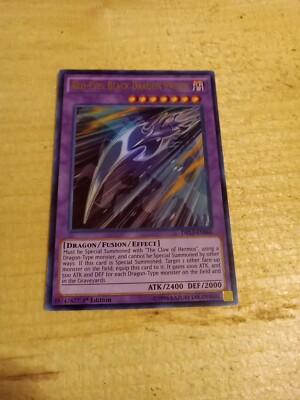 1996 RED EYES BLACK DRAGON SWORD YUGIOH 1ST EDITION DRL3-EN066 FOIL HOLO CARD-image