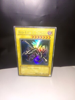 LP! Yugioh Red-Eyes Black Dragon SDJ-001 Unlimited Edition Holo Rare Yu-Gi-Oh!-image
