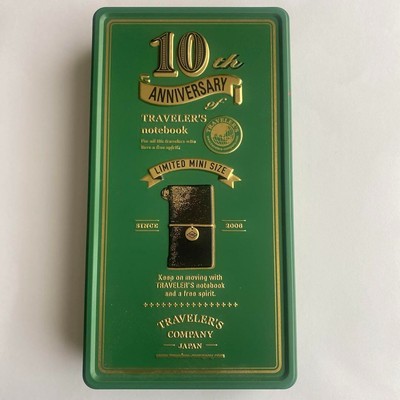 Traveler's Notebook Mini Black 10th Anniversary Tin Set Japan Limited Unused-image