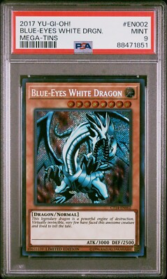 Yu-Gi-Oh! TCG Blue-Eyes White Dragon 2017 Mega-Tins Promos CT14-EN002 PSA 9-image