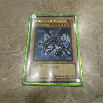 PSA 7 NM Yu-Gi-Oh Red Eyes Black Dragon 1st edition SDJ-001 2003 -image