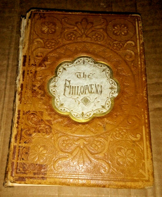 *UNIQUE?* 1844? THE PHILOPOENA BOOK : A GIFT FOR ALL Leather POOR 3 Pieces-image