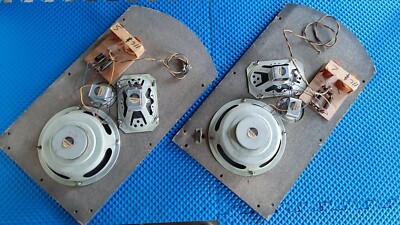 REDUCED!  FISHER STEREO SPEAKER system from 1960s Vintage Console W.  Crossover-image