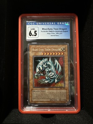 CGC 6.5 Blue-Eyes Toon Dragon MRL-000 Magic Ruler Secret Rare EX/NM+-image