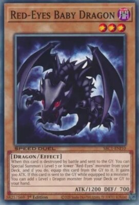 Yugioh! Red-Eyes Baby Dragon - SBC1-ENI10 - Common - 1st Edition Near Mint, Engl-image