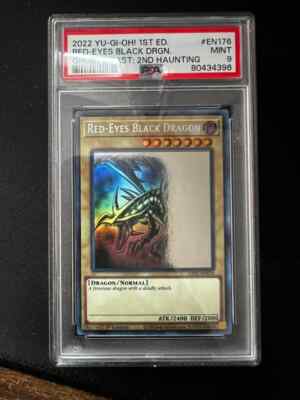 2022 Yu-Gi-Oh! Red-Eyes Black Dragon GFP2-EN76 Ghost Rare PSA 9 MINT (NOTE)-image