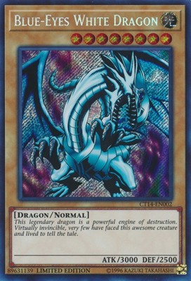Light Play x 1 Blue-Eyes White Dragon - CT14-EN002 - Secret Rare - Limited Editi-image