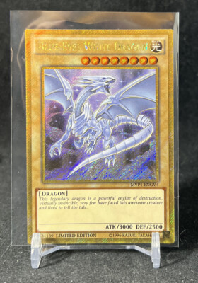 YuGiOh! Blue-Eyes White Dragon MVP1-ENG55 Rare Gold 1st Edition LP-image