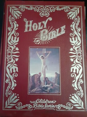 The Holy Bible KJV Red Letter Edition, Dove Publishers 1973 Leather Bound Fine-image
