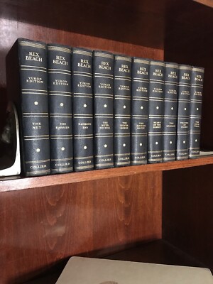 REX BEACH Complete 10 Vol Set YUKON EDITION Illustrated Faux Leather -image