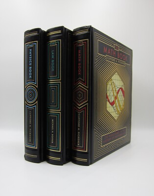 LEATHERBOUND~3 Book Lot Set~MATH~LAW~PHYSICS~CLIFFORD PICKOVER~MICHAEL H. ROFFER-image