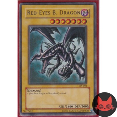 Yugioh Red-Eyes Black Dragon SDJ-001 Ultra Rare LP-image