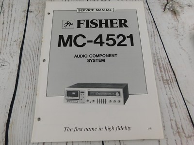 FISHER MC-4521 Audio Component System SERVICE MANUAL w/wiring diagram-image