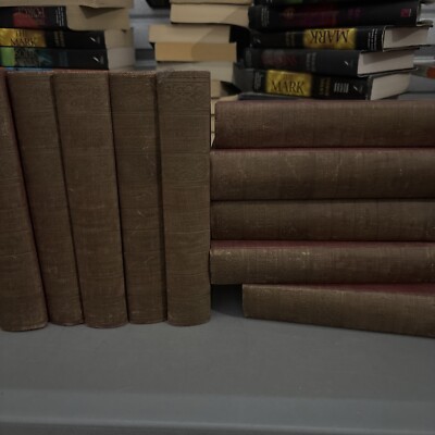 Antique 1909 Modern Readers Shakespeare - Complete Set of 10 Volumes Leather-image