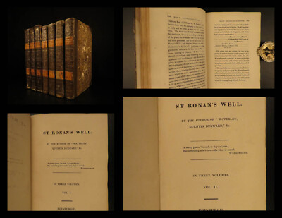 1822 1st eds SCOTTISH Sir Walter Scott Saint Ronan’s Well Peveril of Peak 7v SET-image