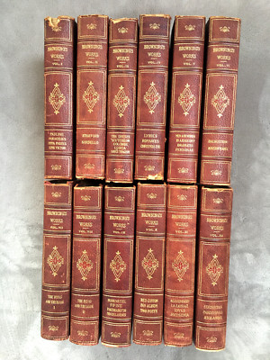 c1898-1910. ROBERT BROWNING'S COMPLETE WORKS set of 12  books Limited Ed.#733-image