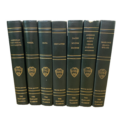 The Harvard Classics Deluxe Registered Edition Hardcover Set 1969 lot of 7-image