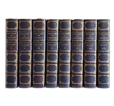 The History of France by M. Guizot Complete 8 Vol. Set Classic Antique Leather -image
