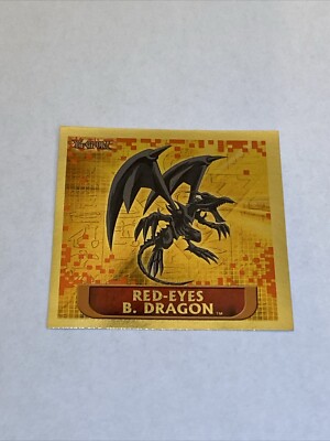 2002 Topps Yu-Gi-Oh! Sticker Collection Gold Foil Red Eyes B. Black Dragon 4/10-image