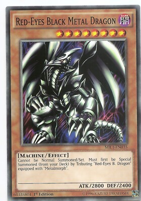 Red-Eyes Black Metal Dragon MIL1-EN035 Yu-Gi-Oh Card 1st Edition New-image