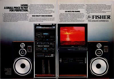 1985 • FISHER SOUND SYSTEM print ad •  Speakers TV Receiver EQ  etc 1980s ADV-74-image
