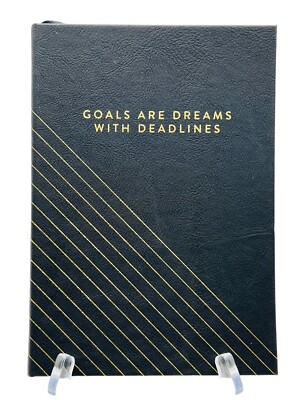 Goals Are Dreams with Deadlines Guided Daily Journal 200 Pages 8x6 in Hardcover-image
