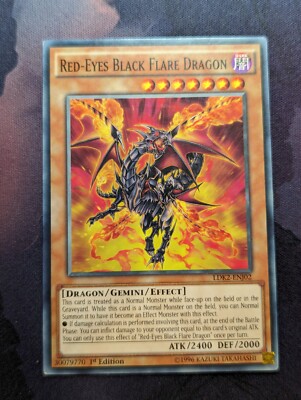 Yugioh Card | Red-Eyes Black Flare Dragon - LDK2-ENJ02 - Common - Unlimited-image