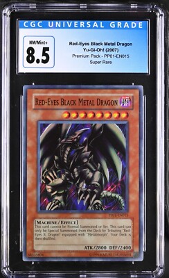CGC Graded 8.5 Red-Eyes Black Metal Dragon PP01-EN015 Super Rare Yu-Gi-Oh! Card-image