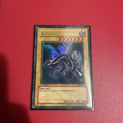 Yugioh Red Eyes Black Dragon SDJ-001 1st Edition Mint-near Mint Condition.-image