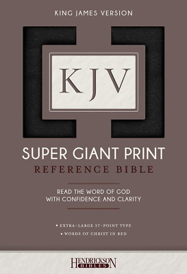 KJV Super Giant Print Reference Bible Imitation Leather Black Red Letter Edition-image