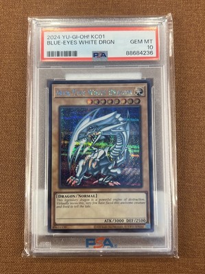 Yu-Gi-Oh! PSA 10 KC01 Blue Eyes White Dragon Secret Rare Kaiba Briefcase-image