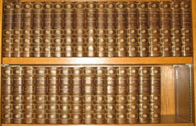 LEATHER Set;WORKS Of THACKERAY! Complete 32 Massive!Peer Dickens 1/250 Rag Paper-image
