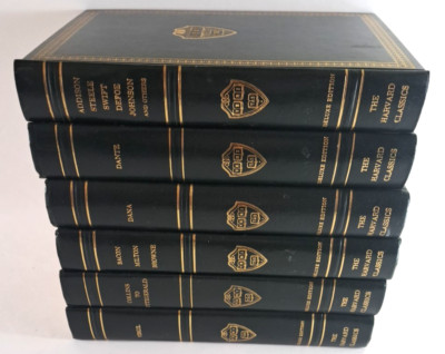 Harvard Classic Books Set of 6 1969 Virgil Dante Bacon English Essays Leather-image