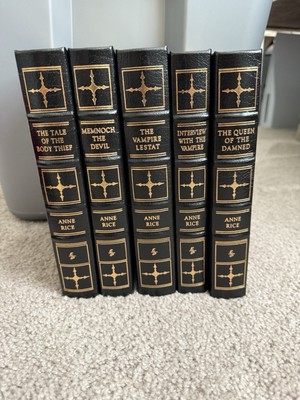 Easton Press 5Vol Set VAMPIRE CHRONICLES Anne Rice INTERVIEW, MEMNOCH, LESTAT...-image