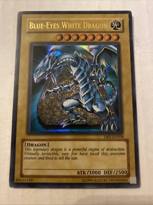 Yugioh! MP Blue-Eyes White Dragon - DB1-EN098 - Ultra Rare - Unlimited Edition M-image