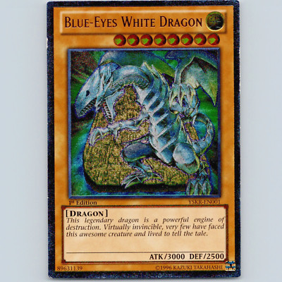 Yugioh Blue-Eyes White Dragon YSKR-EN001 1st Edition Ultimate Rare Holo - VLP-image
