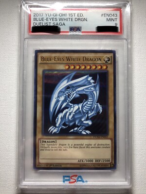 Blue-Eyes White Dragon DUSA-EN043 1st Edition 2017 YUGIOH PSA#9-image