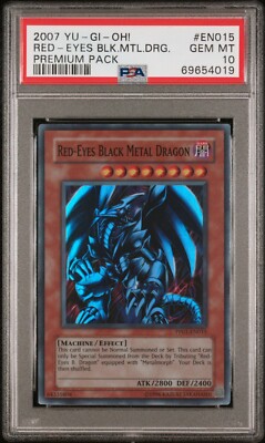 2007 Yu-Gi-Oh! Red-Eyes Black Metal Dragon Super Rare PP01-EN015 PSA 10 Gem Mint-image