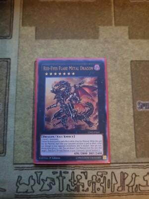 YUGIOH TCG RED-EYES FLARE METAL DRAGON LDK2-ENJ41 ULTRA 1ST EDITION NM-image