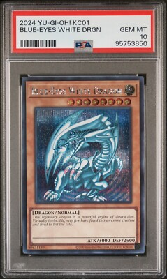 Blue-Eyes White Dragon Yugioh 2024 KC01 Secret Rare PSA 10-image